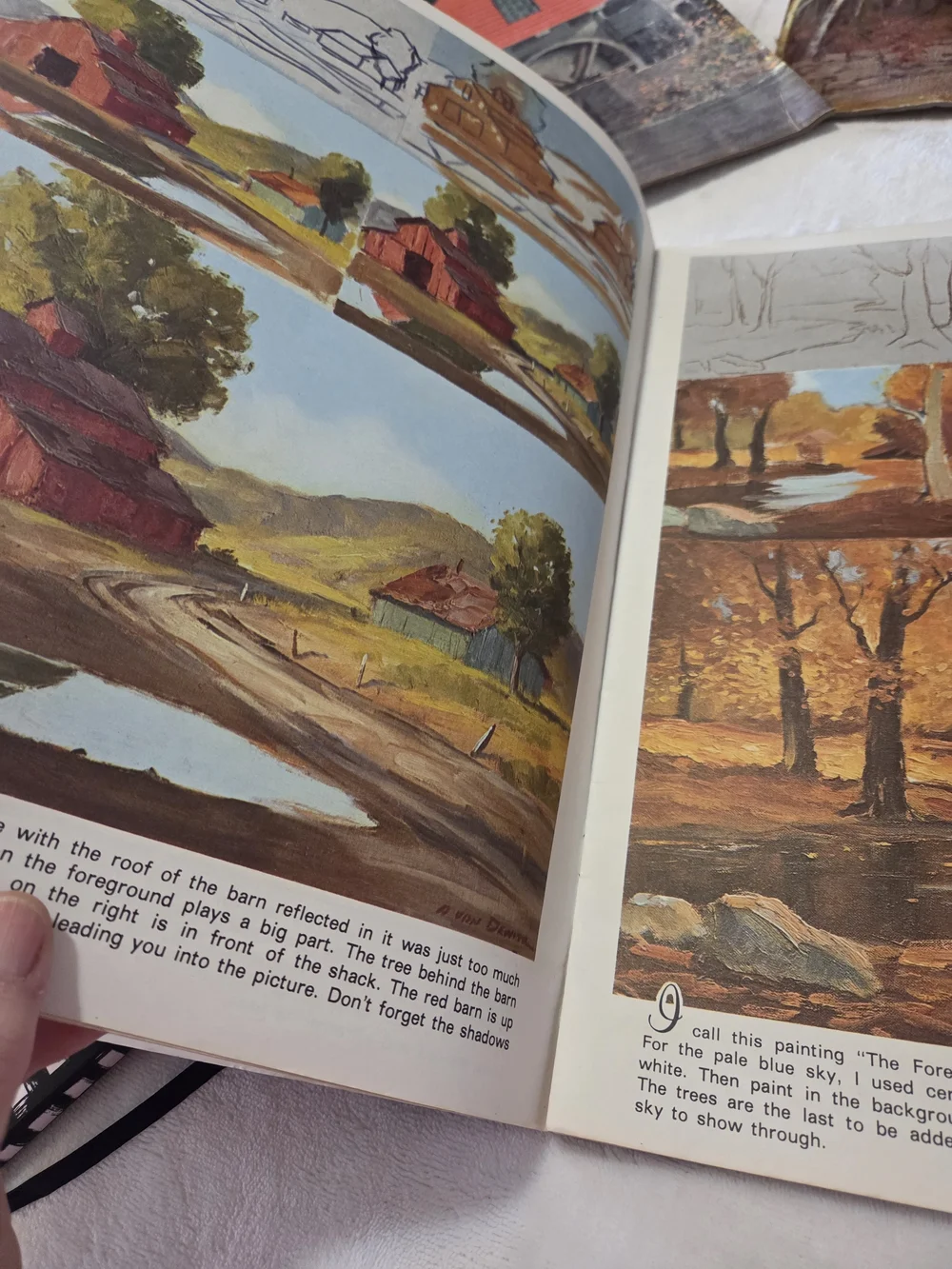 Lithograph Prints Red Barns, Red Barn Magazine, E Thomas, Brightwell